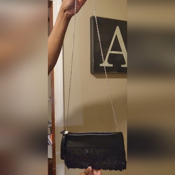 sequin chain pleather handbag - Picture 6 of 7